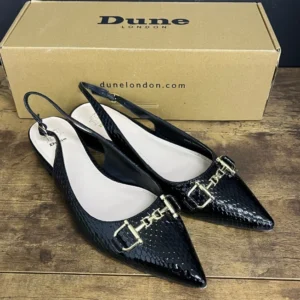 500 Czarne lakierowane baleriny Dune London rozmiar 37