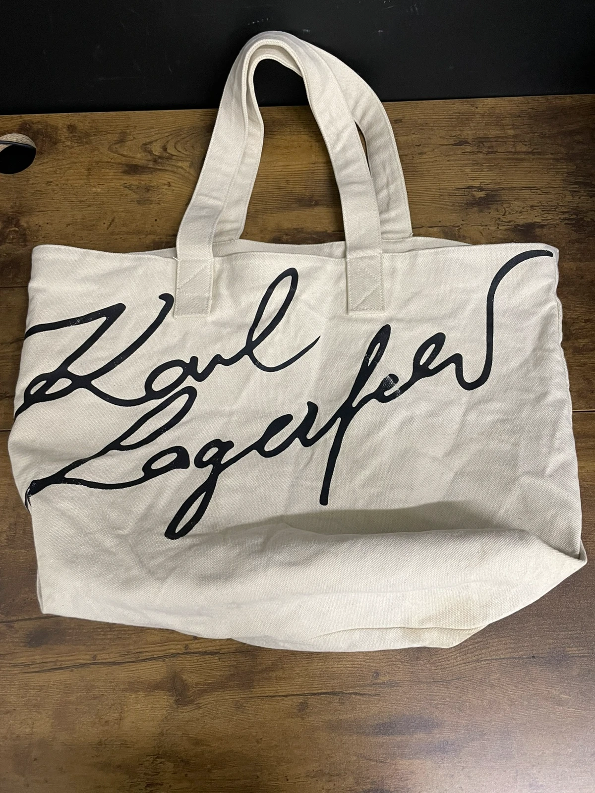 T80 kremowa torba shopper Karl Lagerfeld