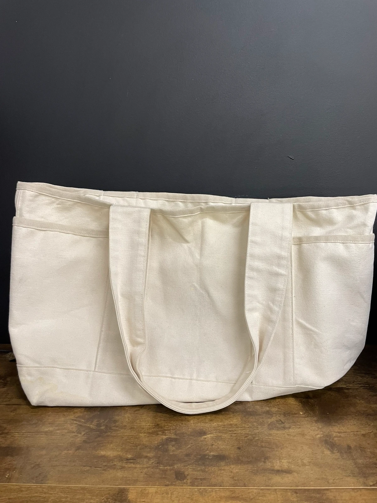 T85 kremowa torba The North Face Circular Cotton Tote - obrazek 2