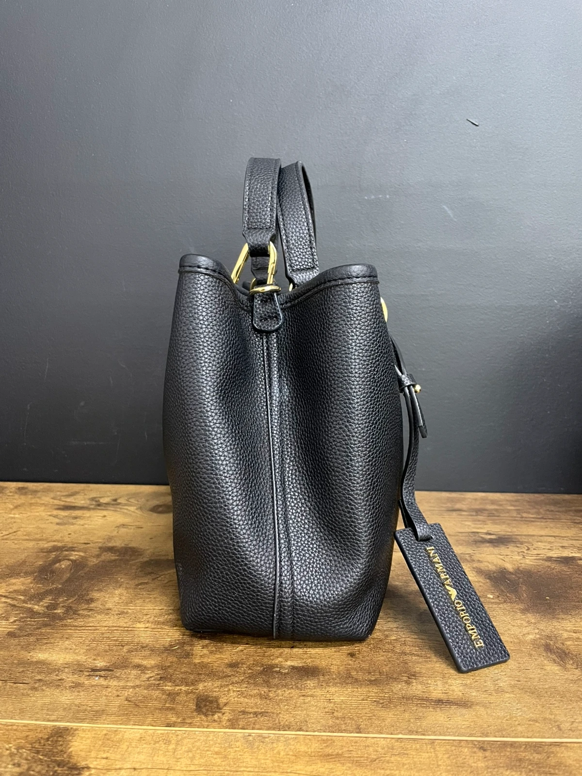 T60 Czarna torebka Emporio Armani Borsa - obrazek 4
