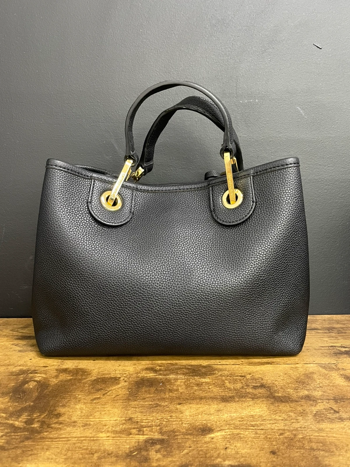 T60 Czarna torebka Emporio Armani Borsa - obrazek 5