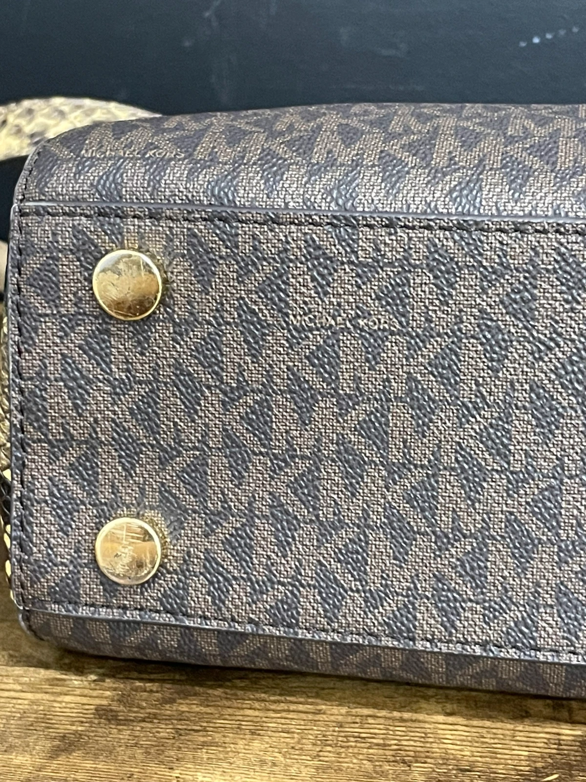 115 Brązowa torebka Michael Kors Karlie - obrazek 7