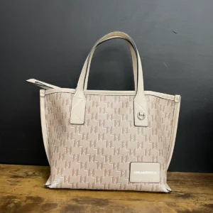 T70 beżowa torebka Karl Lagerfeld K/Voyage Small Tote