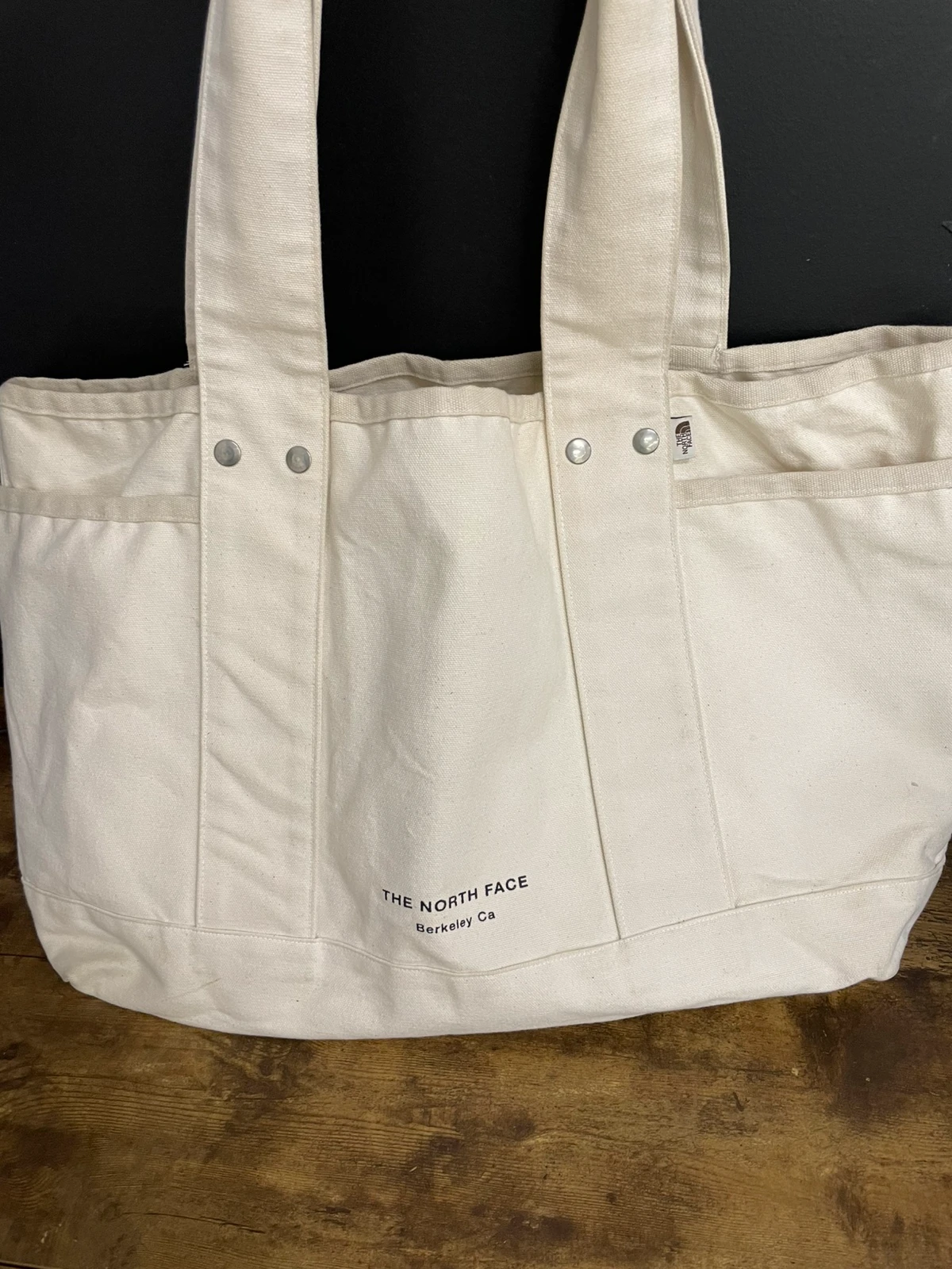 T85 kremowa torba The North Face Circular Cotton Tote - obrazek 6